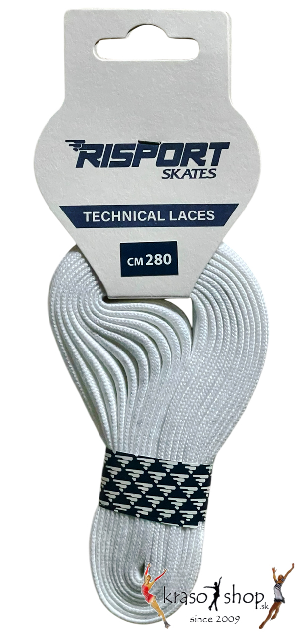 Krasokorčuliarske šnúrky "RISPORT" - 280 cm (biele)